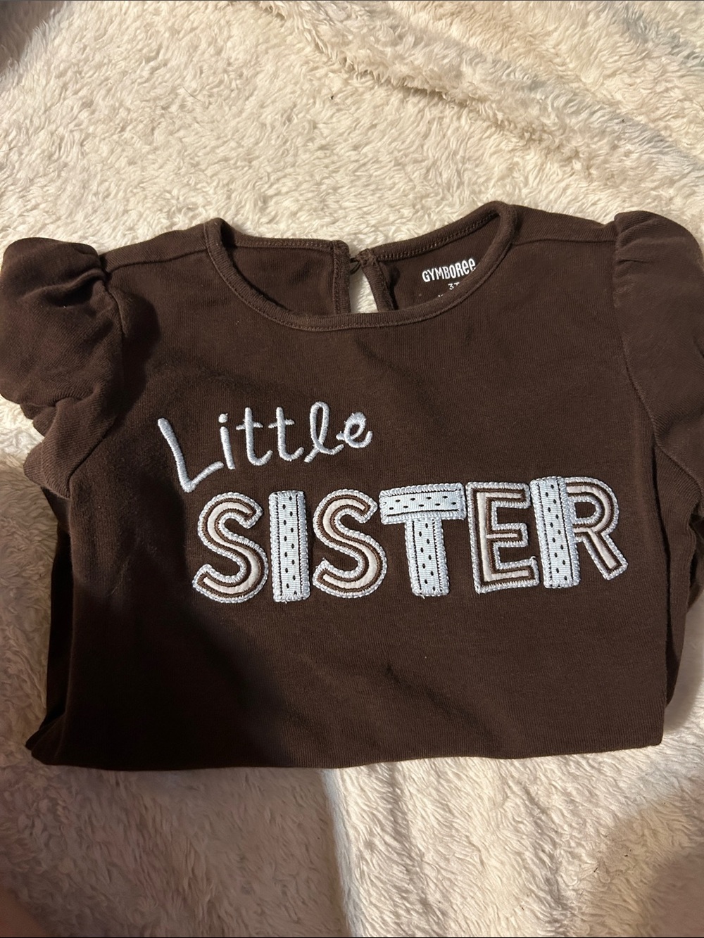 Gymboree Brown "Little Sister" Long-Sleeve Tee